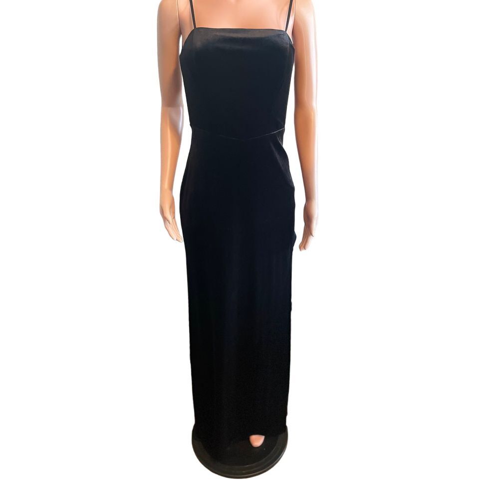 Vintage Next Up long black gown, size 13/14,‎ high slit, glamorous, elegant